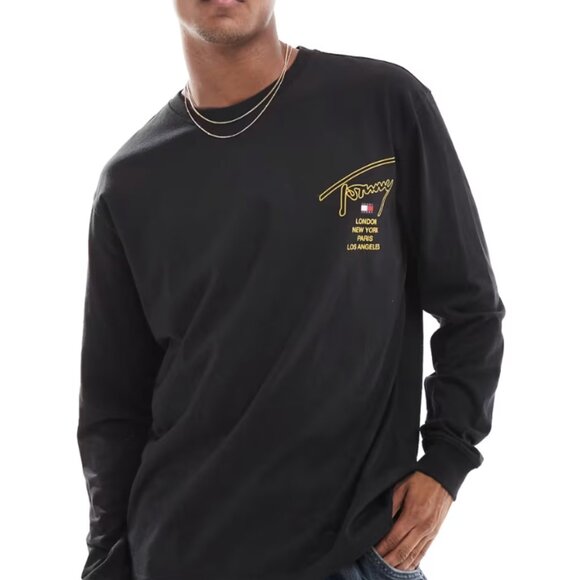 Men’s Tommy Hilfiger Signature Black Long Sleeve - Small - Picture 5 of 6